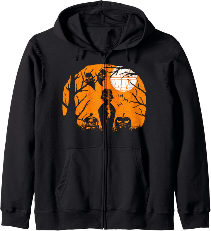 Star Wars Halloween Darth Vader Death Star Silhouette Kapuzenjacke