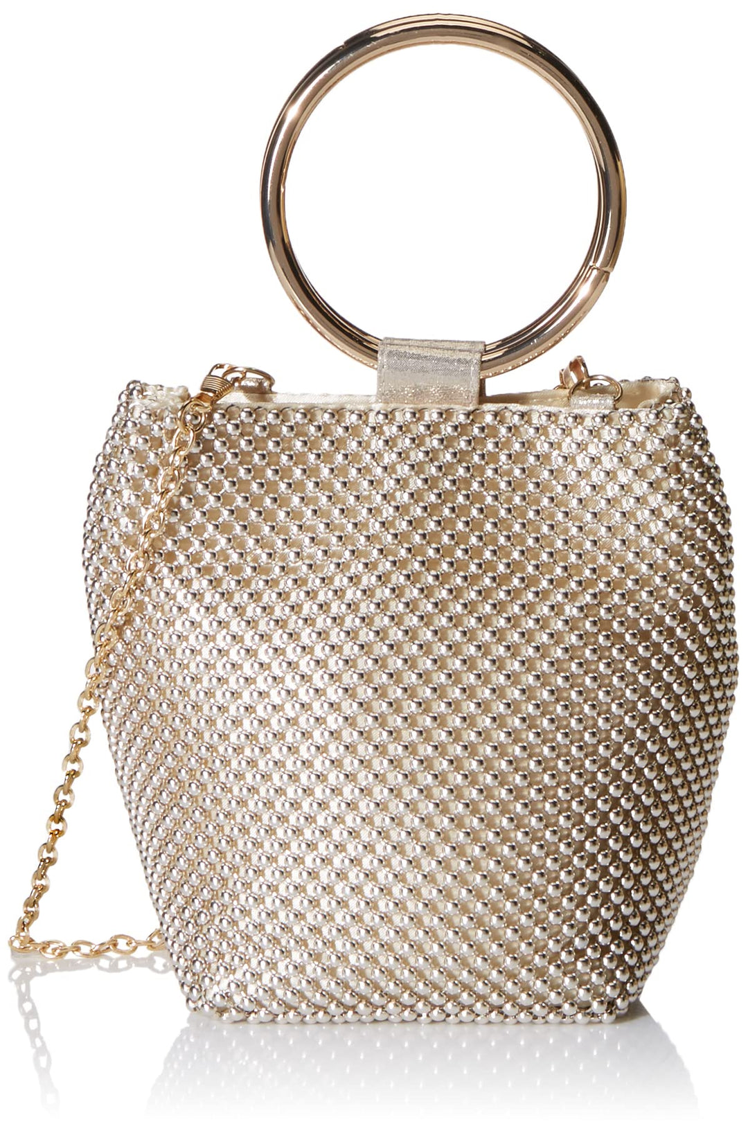 Jessica McClintock Damen Womens Gwen Ball Mesh Ring Wristlet Pouch Clutch Handtasche Einheitsgrösse