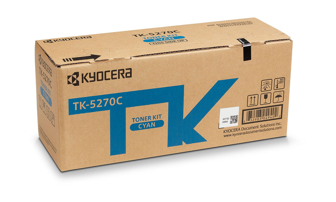 Kyocera TK-5270C Cyan. Original Toner-Kartusche 1T02TVCNL0. Kompatibel für P6230cdn, M6230cidn und M