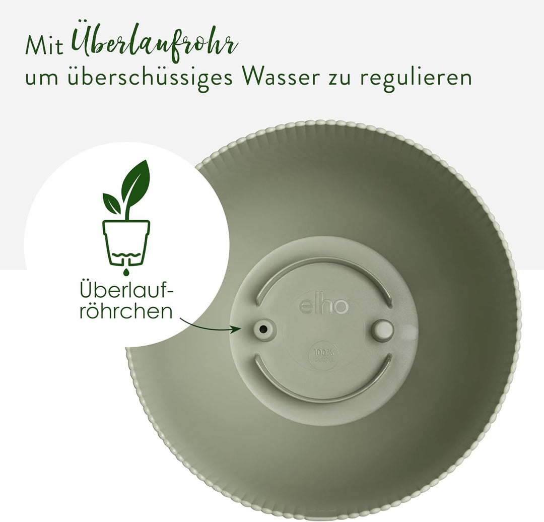elho Sereh Rund 40 - Blumentopf für Innen und Aussen - 100% recyceltes Plastik - Ø 39.0 x H 33.3 cm