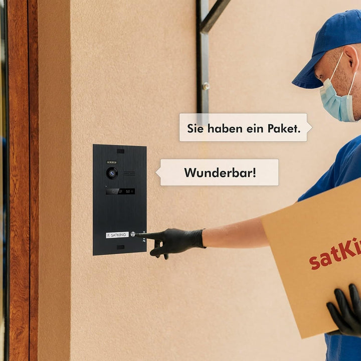 Nonic BALTER EVO Black Video-Türsprechanlage WLAN 1 Familienhaus (1x Türstation mit Kamera, 1x Touch