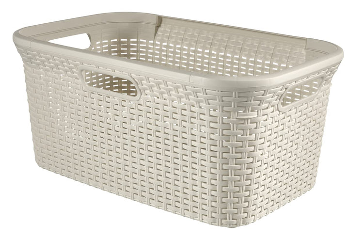 Curver 00708-885-00 Wäschebox Style, 45 L, Creme, Creme