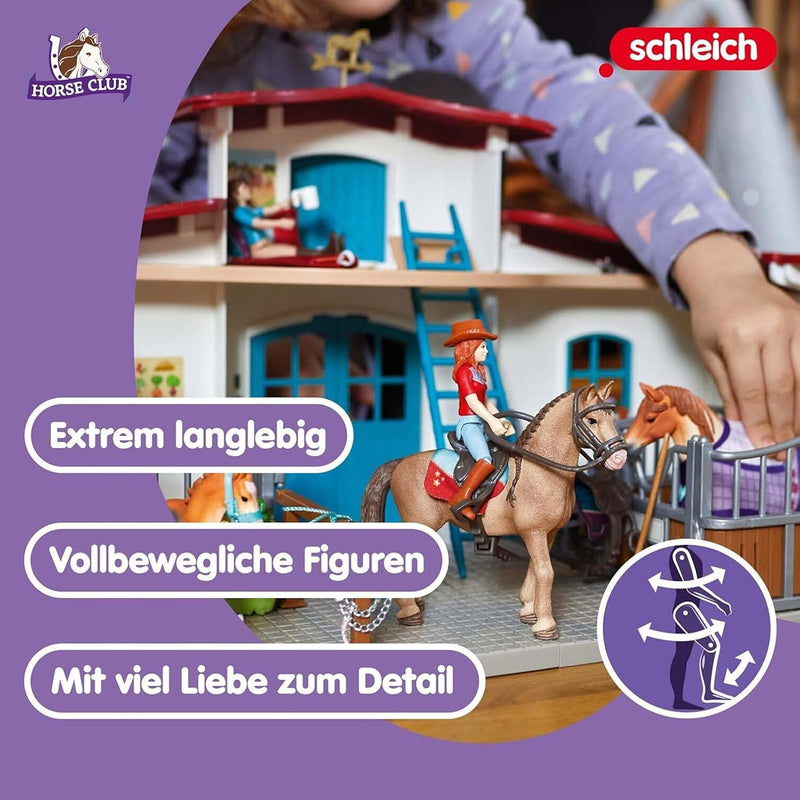 schleich 42567 Reiterhof, für Kinder ab 5-12 Jahren, HORSE CLUB - Spielset