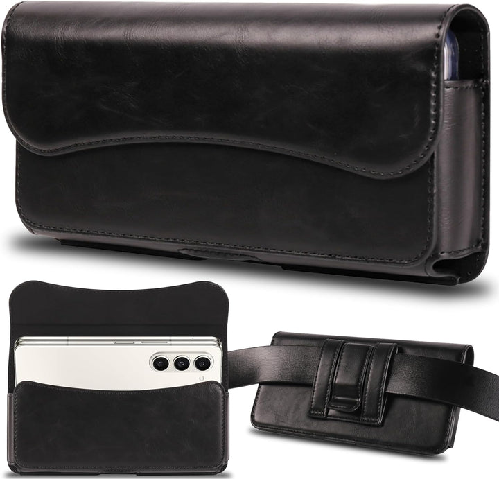 INGIDO Handy Gürteltasche Premium Leder Tasche mit Gürtelclip Handytasche für iPhone 15 Pro Max 14 P