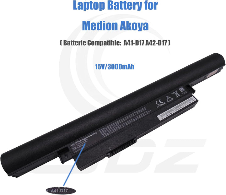 CYDZ® A41-D17 Akku für Medion E7416 E7420 Medion Erazer P7643 P7644 P7647 P7648 Medion Akoya E7416T