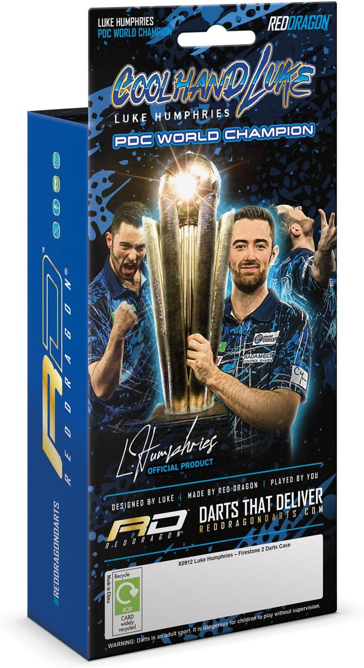 RED DRAGON Luke Humphries World Champion Firestone 2 Dart Case (Dart-Etui)