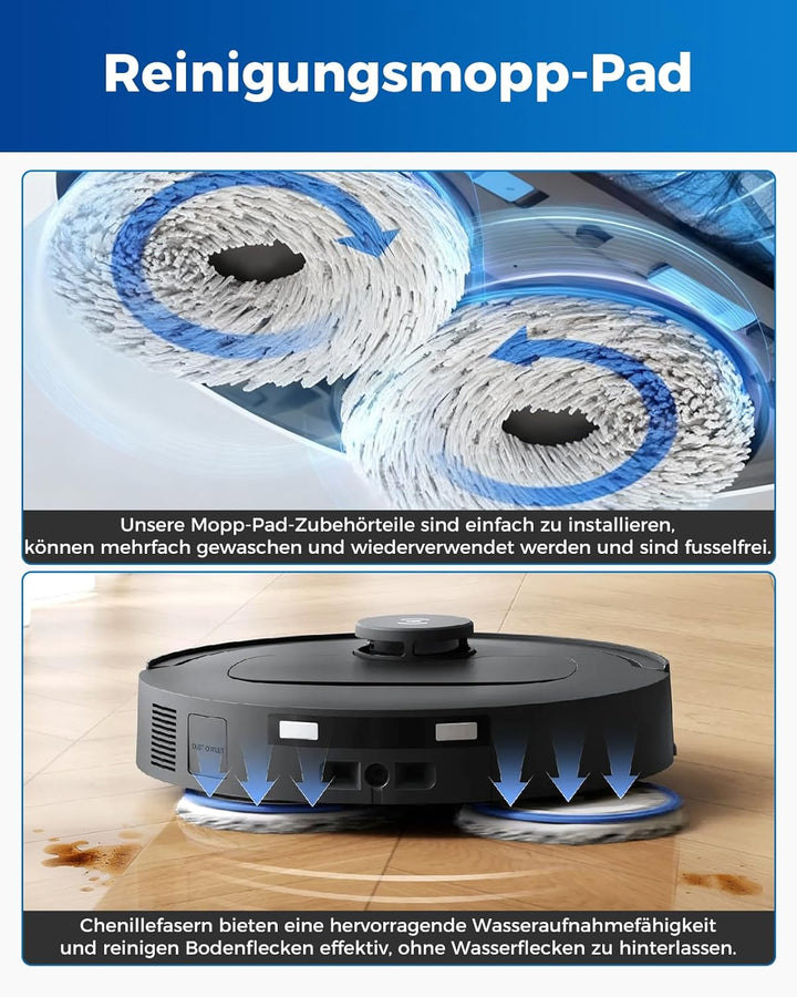 27 Stück Zubehör für Ecovacs Deebot T30C Omni Gen2/T30C Omni Roboterstaubsauger: 1 Hauptbürste, 6 Se