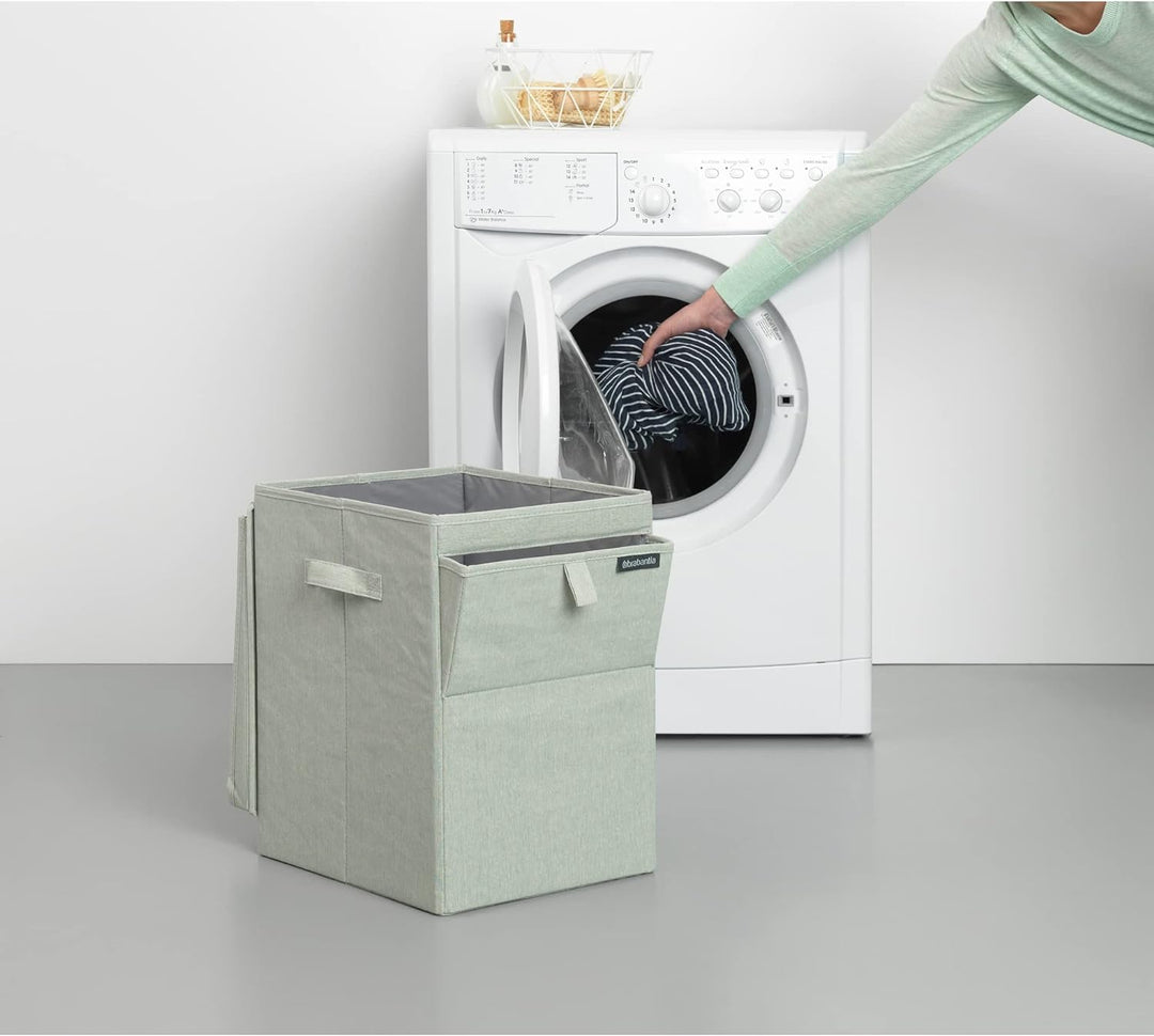 Brabantia - Wäschebox Stapelbar - Wäschekorb - Leicht zu befüllen und zu entleeren - Grosses Volumen
