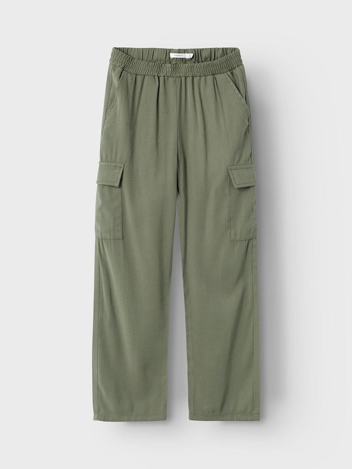 NAME IT Girl Cargohose Straight Fit 116 Deep Lichen Green, 116 Deep Lichen Green