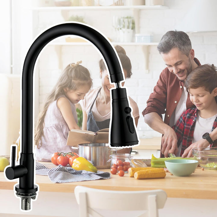 Kaltwasser-Wasserhahn, SUS304 Edelstahl für Küchenspüle, hoher Bogen, Einhandgriff, nur Kaltwasserha
