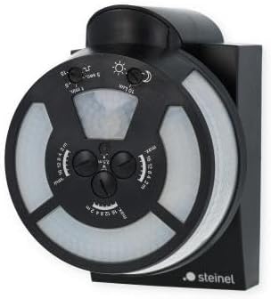 Steinel 29579 Infrarot-Bewegungsmelder sensIQ schwarz, 300°|20 m Sensor, 2500 W, Dauerlicht, Montage