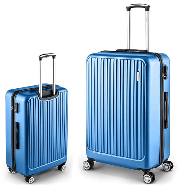 ABS Hartschalenkoffer - Ergonomisch &amp; Sicher - Mittelgrosser Trolley Koffer mit 360° Rädern, Zahlen-