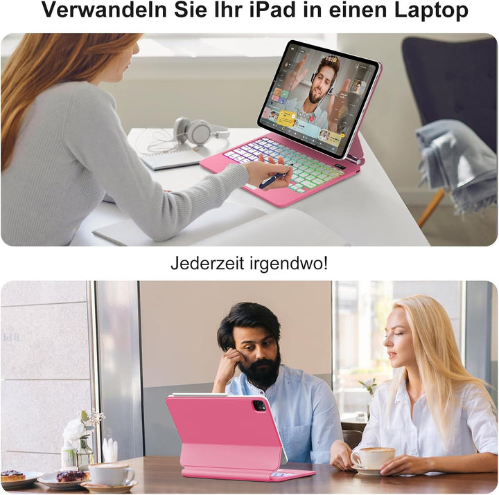 Magic Keyboard für iPad Air 11 Zoll (M4 2026, M3 2025, M2 2024)/iPad Pro 11"(4ª/3ª/2ª/1ª Gen) mit Mu