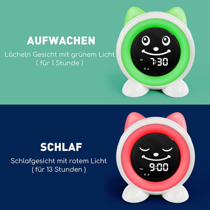 I·CODE Kinderwecker, Schlaftrainer Kinder mit Nachtlicht,Kinder Lichtwecker für Kleinkinder,Lernen v