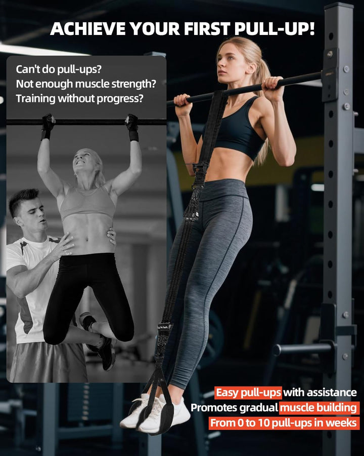 Abahub Klimmzugband Set Klimmzughilfe Widerstandsbänder Pull UP Band für Klimmzüge, Training zu Haus