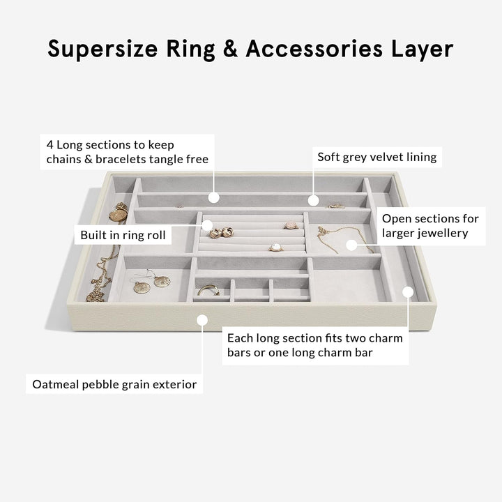 Stackers Oatmeal Supersize Schmuckkästchen Ring/Accessoires Hellbeige, Hellbeige
