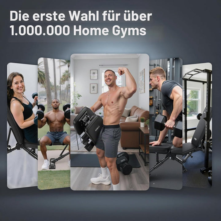 FLYBIRD Hantelbank, verstellbare Krafttrainingsbank für Ganzkörpertraining mit schnellem Zusammenkla