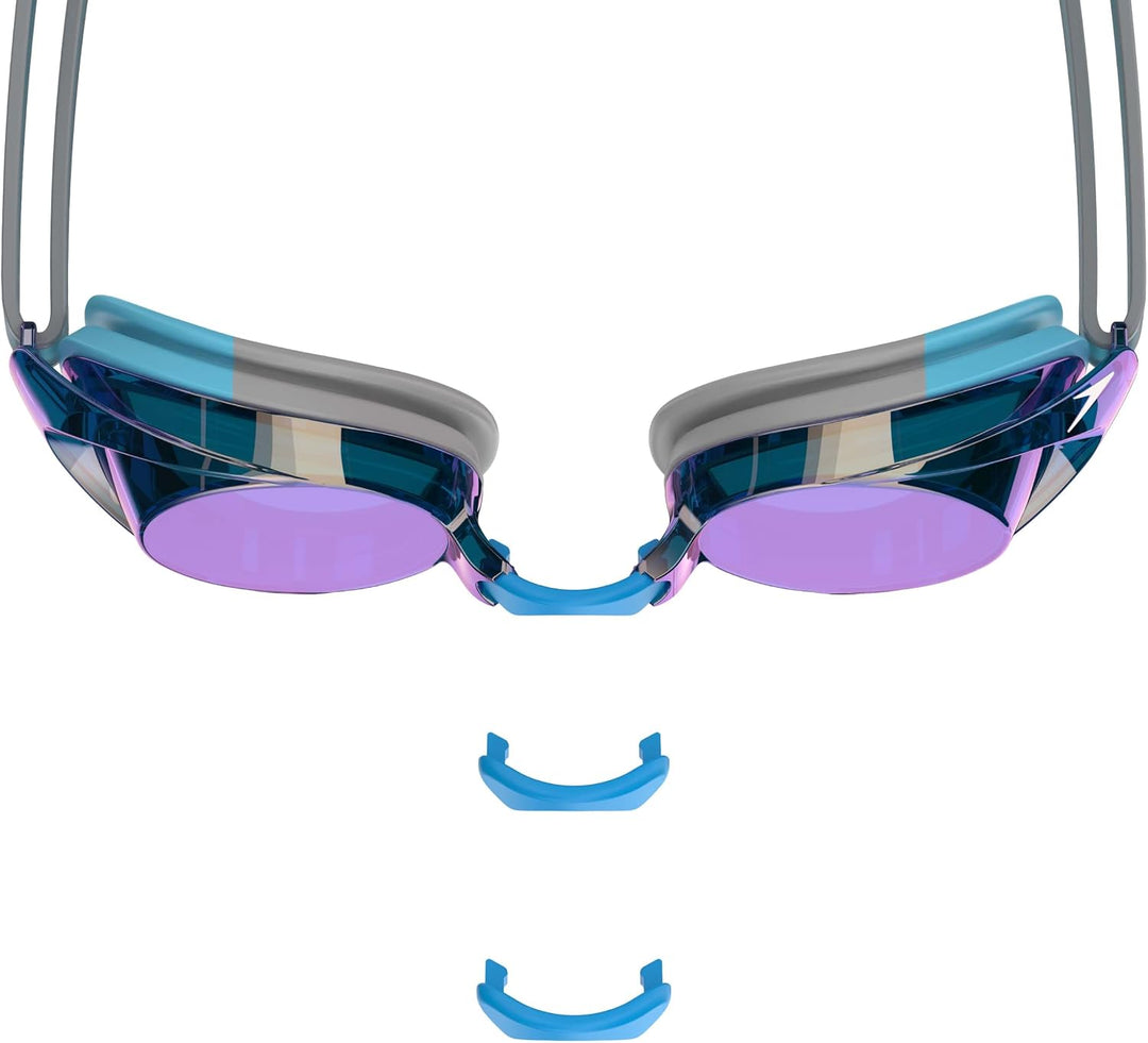 Speedo Vanquisher 2.0 Schwimmbrille, Panorama, blendfrei, beschlagfrei, mit UV-Schutz Blau - Horizon