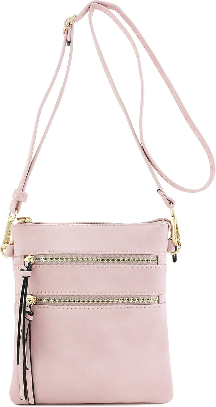 Isabelle Funktionale Umhängetasche mit Mehreren Taschen Functional Multi Pocket Cross Body Bag Blush