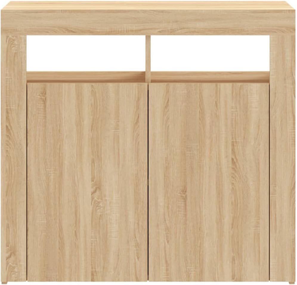SKM Sideboard mit LED-Leuchten Sonoma-Eiche 80x35x75 cm, Weight: 28.65 kg, 804331