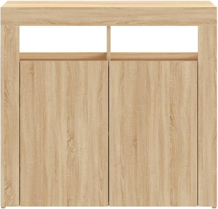 SKM Sideboard mit LED-Leuchten Sonoma-Eiche 80x35x75 cm, Weight: 28.65 kg, 804331