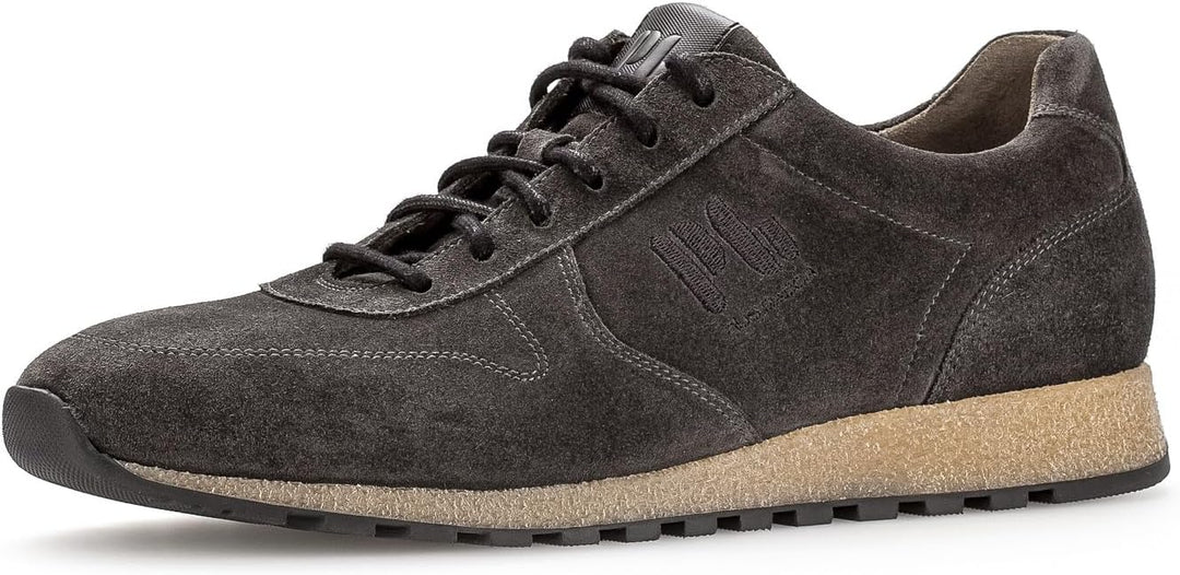 Pius Gabor Herren Sneaker Low,Halbschuhe,zertifiziertes Leder,Wechselfussbett 40 EU Weit Grau Slate,