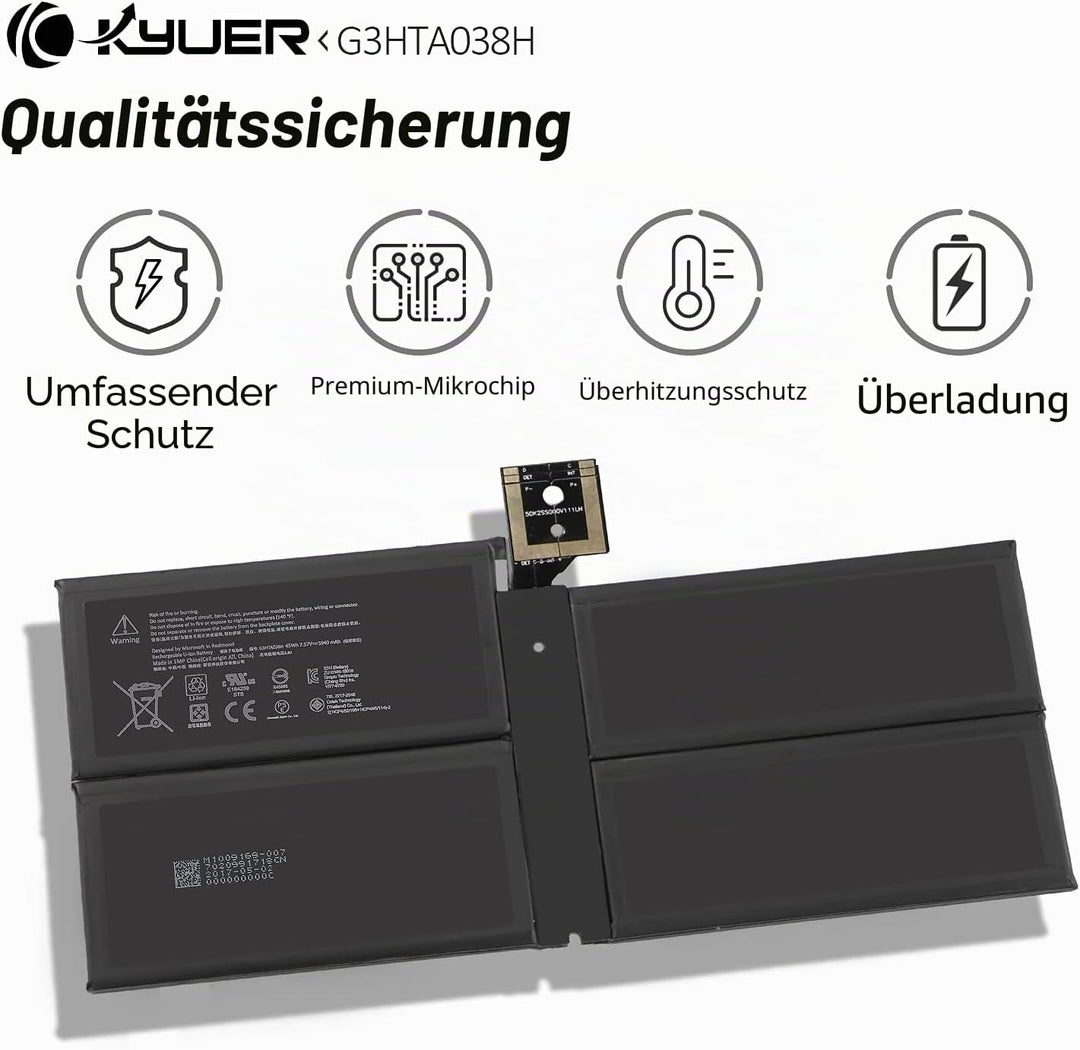 K KYUER G3HTA038H DYNM02 Tablette Akku Compatible with Microsoft Surface Pro 5 5th 1796 2017/Surface