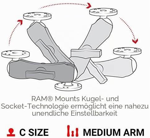 Double Socket Arm for 1.5 Ball