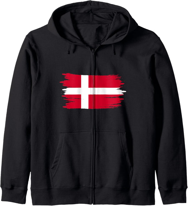 Dänemark Fahne Dänische Flagge Skandinavisch Wikinger Urlaub Kapuzenjacke