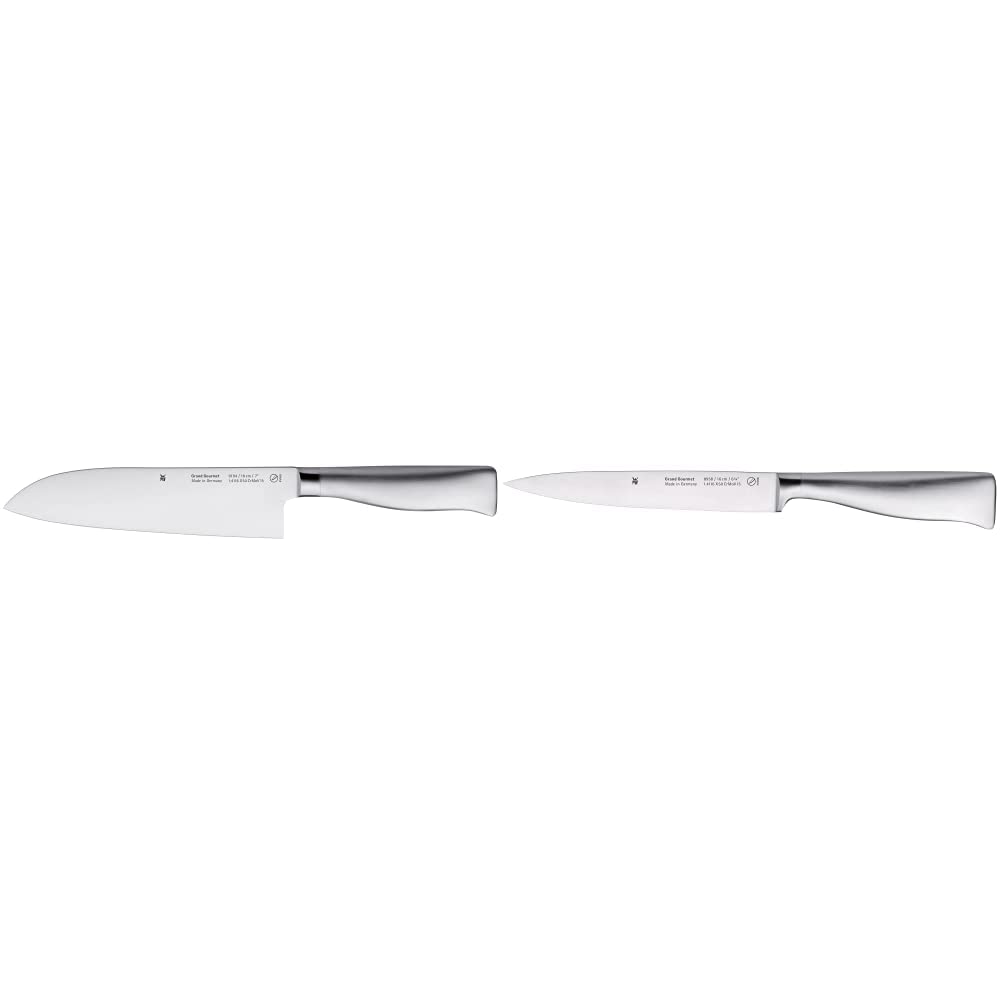 WMF Grand Gourmet Santoku Messer 32 cm, Made in Germany, Klinge 18 cm & Grand Gourmet Filiermesser f