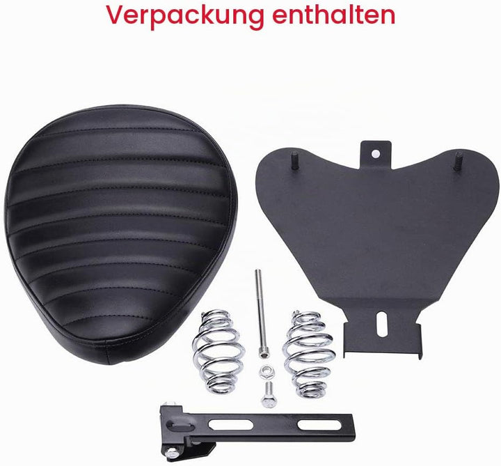 Custom Motorradsitz Solo Sitz, Motorrad Leder Solo Sitz W/Halterung Federhalter Kit Grundplatte für