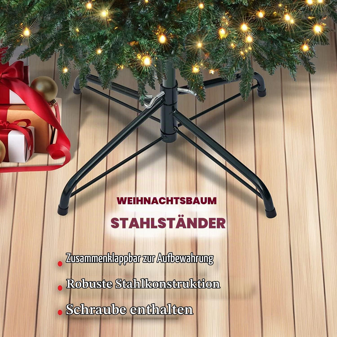 ASOPFYUM Weihnachtsbaumständer, Christbaumständer, Weihnachtsbaum Ständer Halter Faltbares Eisen Wei