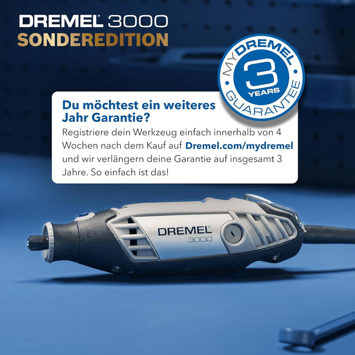 Dremel 3000 Champion Multifunktionswerkzeug mit 130‑W‑Motor bis zu 33.000 U/min inkl 25 Zubehöre, gr