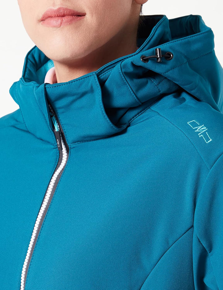 CMP Damen Damen-softshelljacke mit Abnehmbarer Kapuze WOMAN JACKET ZIP HOOD 36 Deep Lake, 36 Deep La