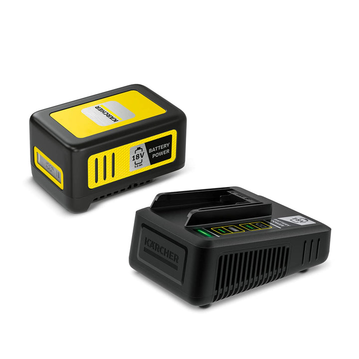 Kärcher 18 V Starter Kit 18/50, 18 V/5 Ah Akku mit Schnellladegerät, Lithium-Ionen-Akku, Ladezeit: i