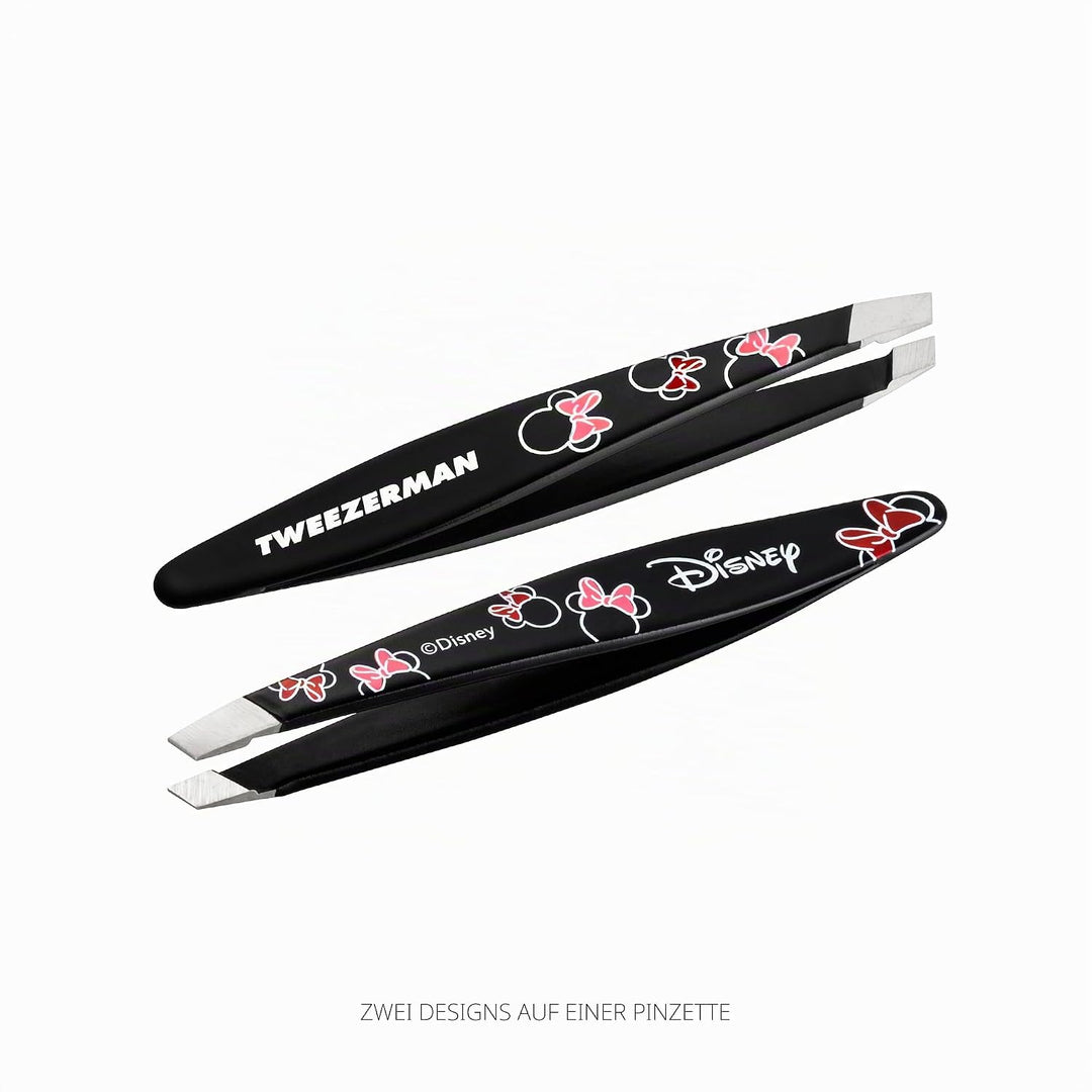 TWEEZERMAN Disney's Minnie Mouse Ear Esistable Mini Schräge Pinzette Schwarz, Schwarz