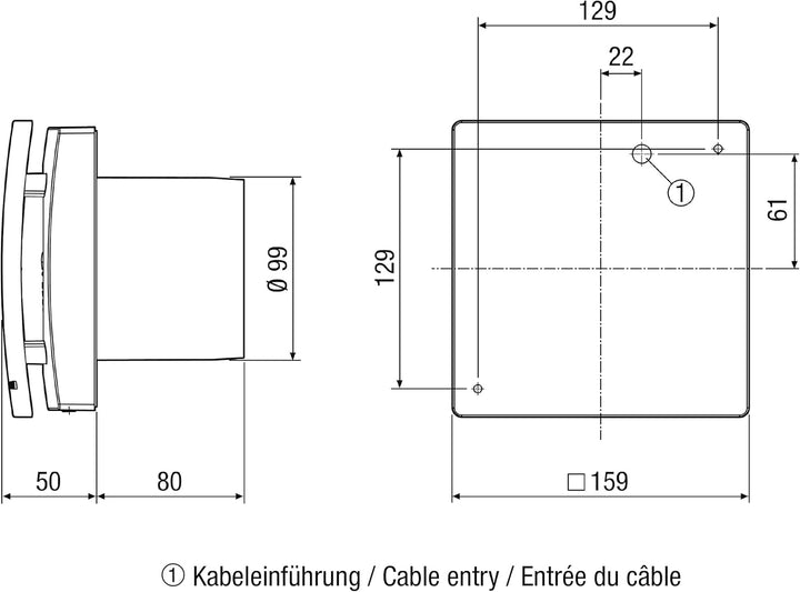MAICO - Original ECA 100 ipro Kleinraumventilator Art.Nr.0084.0200 von Maico Ventilatoren, zweistufi