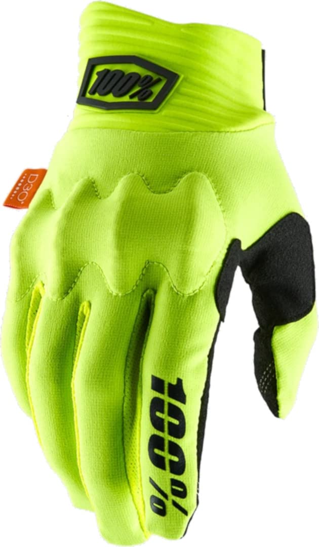 Unbekannt Unisex – Erwachsene Cognito 100% Glove Handschuhe S Fluo Gelb/Schwarz, S Fluo Gelb/Schwarz