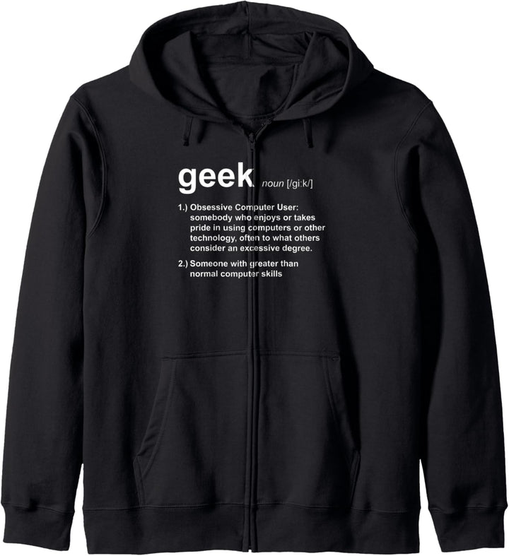Geek Definition IT Administrator Software Entwickler Kapuzenjacke