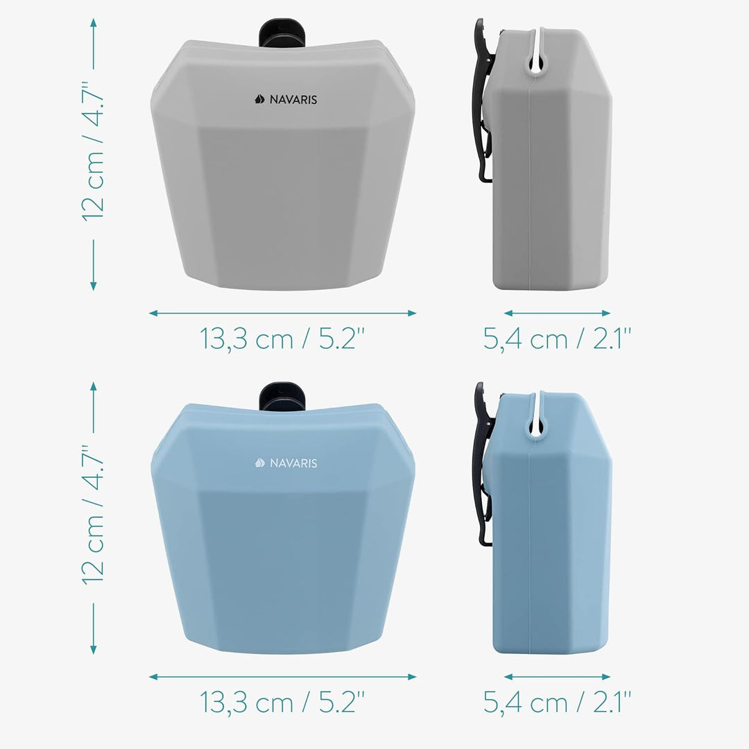 Navaris 2X Hunde Futterbeutel aus Silikon - Snackbeutel mit Clip - Leckerlibeutel Futtertasche Tasch