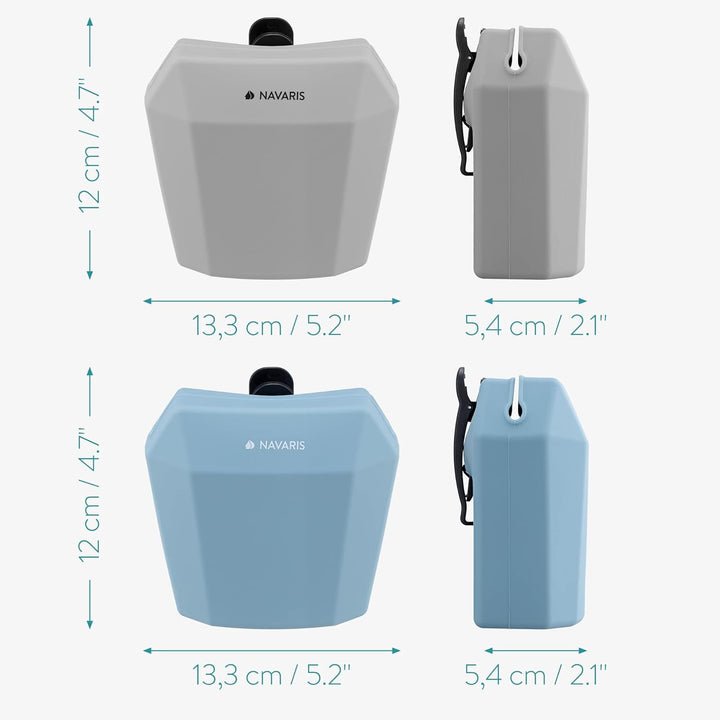 Navaris 2X Hunde Futterbeutel aus Silikon - Snackbeutel mit Clip - Leckerlibeutel Futtertasche Tasch