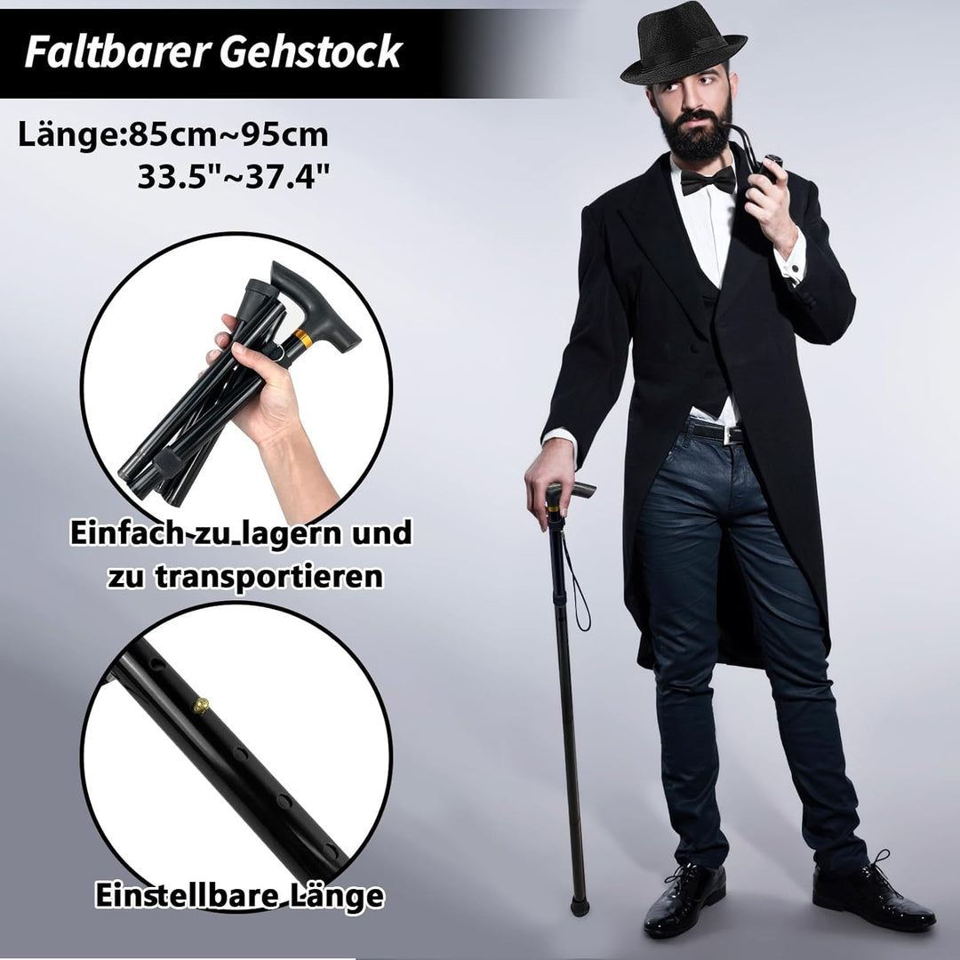 Grantop Herren Kostüm 20er Jahre Set, Mafia Karneval Kostüm Herren, 20er Jahre Accessoires, 1920s Ja