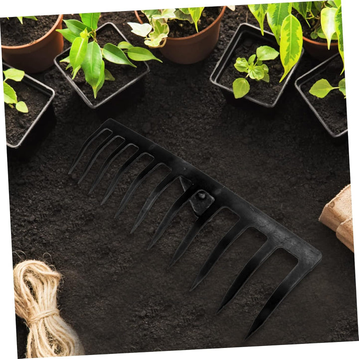 Cabilock Gartenrechenkopf 2 Stücke Garten Rechen Rasenrechen Breite Harke Laubrechen Eisen Rake Rech
