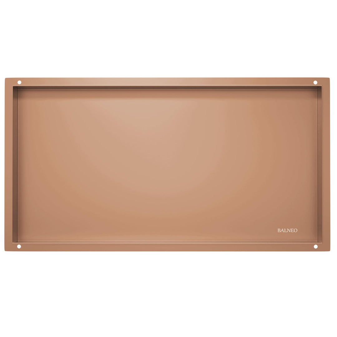 Balneo Wall-Box NO Rim Kupfer Wandnische dusche Edelstahl 60x30x10 cm Duschnische wasserdicht, Flexi