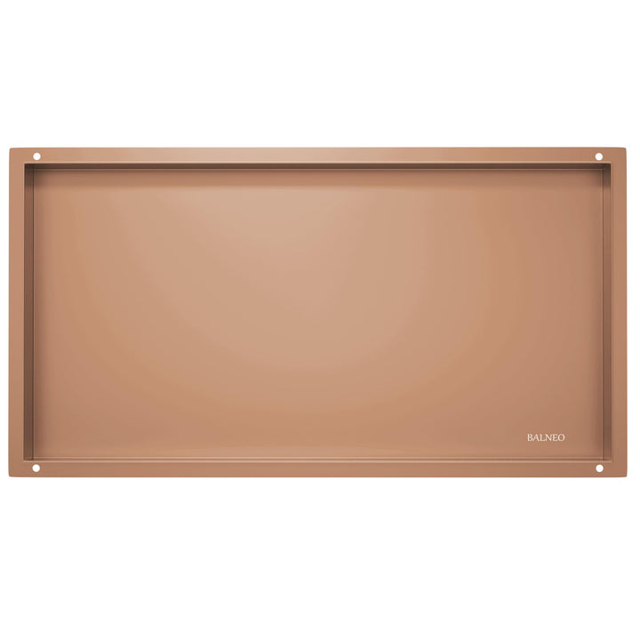 Balneo Wall-Box NO Rim Kupfer Wandnische dusche Edelstahl 60x30x10 cm Duschnische wasserdicht, Flexi
