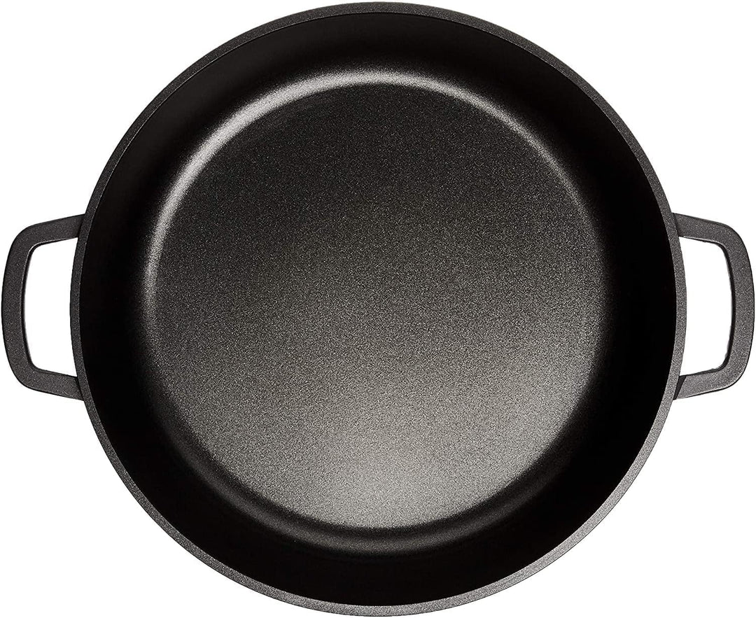 WECOOK! Ecostone Niedrige Kochtopf 28cm Induktion mit Glasdeckel, Antihaftbeschichtung XTRA DUPONT Ö