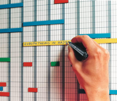 Legamaster 7-414000 Premium Projektplaner, UV-gehärtetes Whiteboard; Jahresplaner im Halbjahresforma
