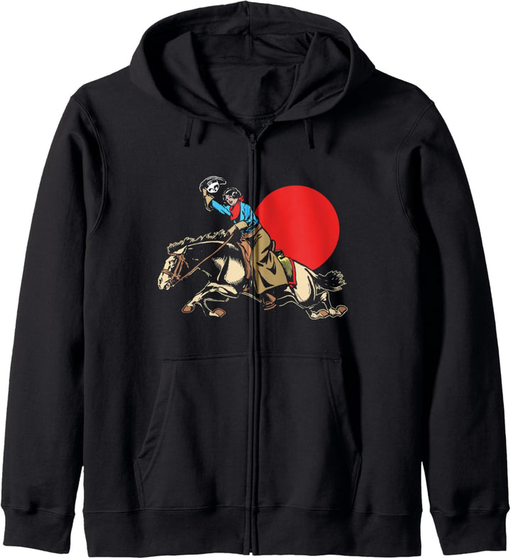 Cowgirl Vintage Horse Barrel Racer Horse Girl Funny Retro Kapuzenjacke