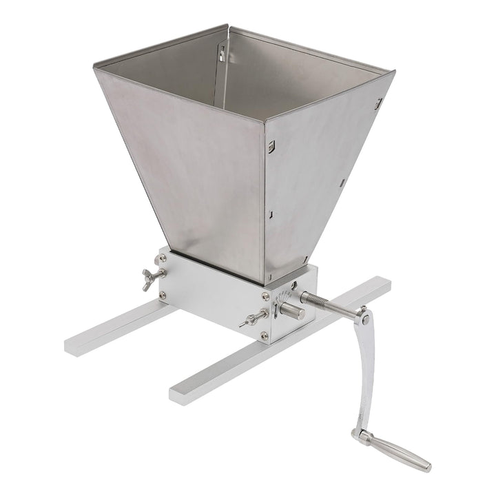 Getreidemühle mit Handkurbel und Bohrmaschinen-Antrieb, 4 L Fassungsvermögen, Edelstahl – Mahlwerk f
