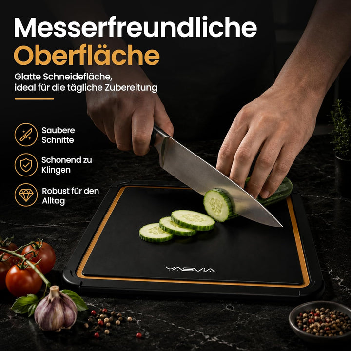 Schneidebrett aus Holzfaser (44 x 32,5 cm) – Spülmaschinenfest Verbund-Schneidebrett, Hohe Dichte, B